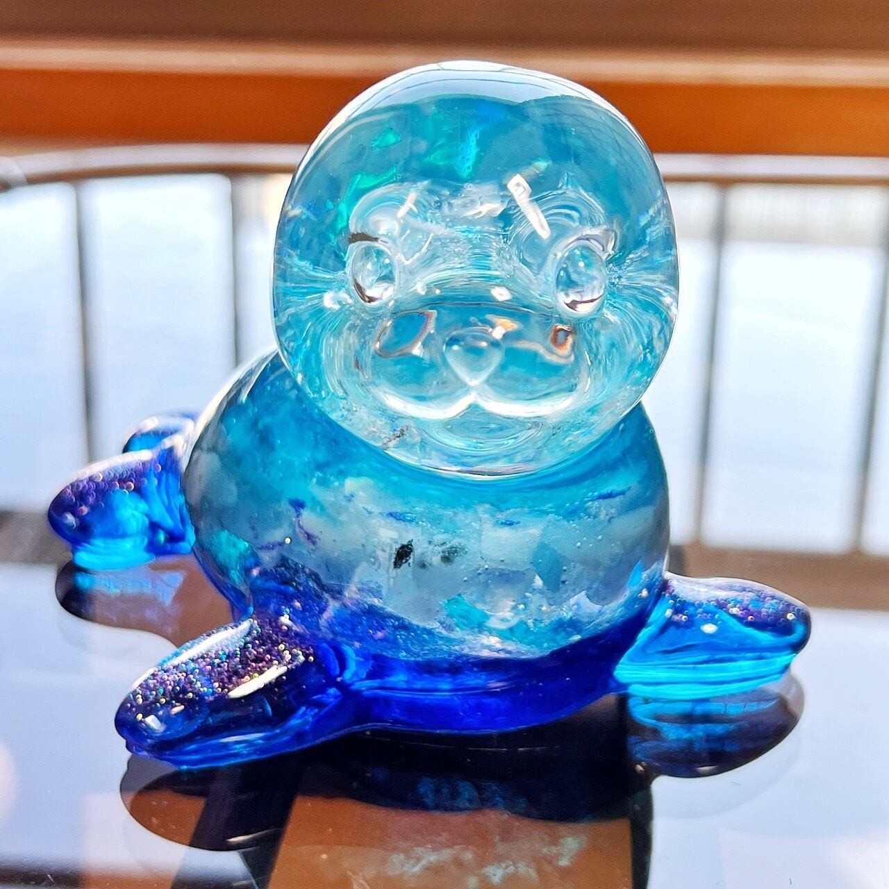 アザラシ オルゴナイト BIGサイズ アクアマリン アパタイト