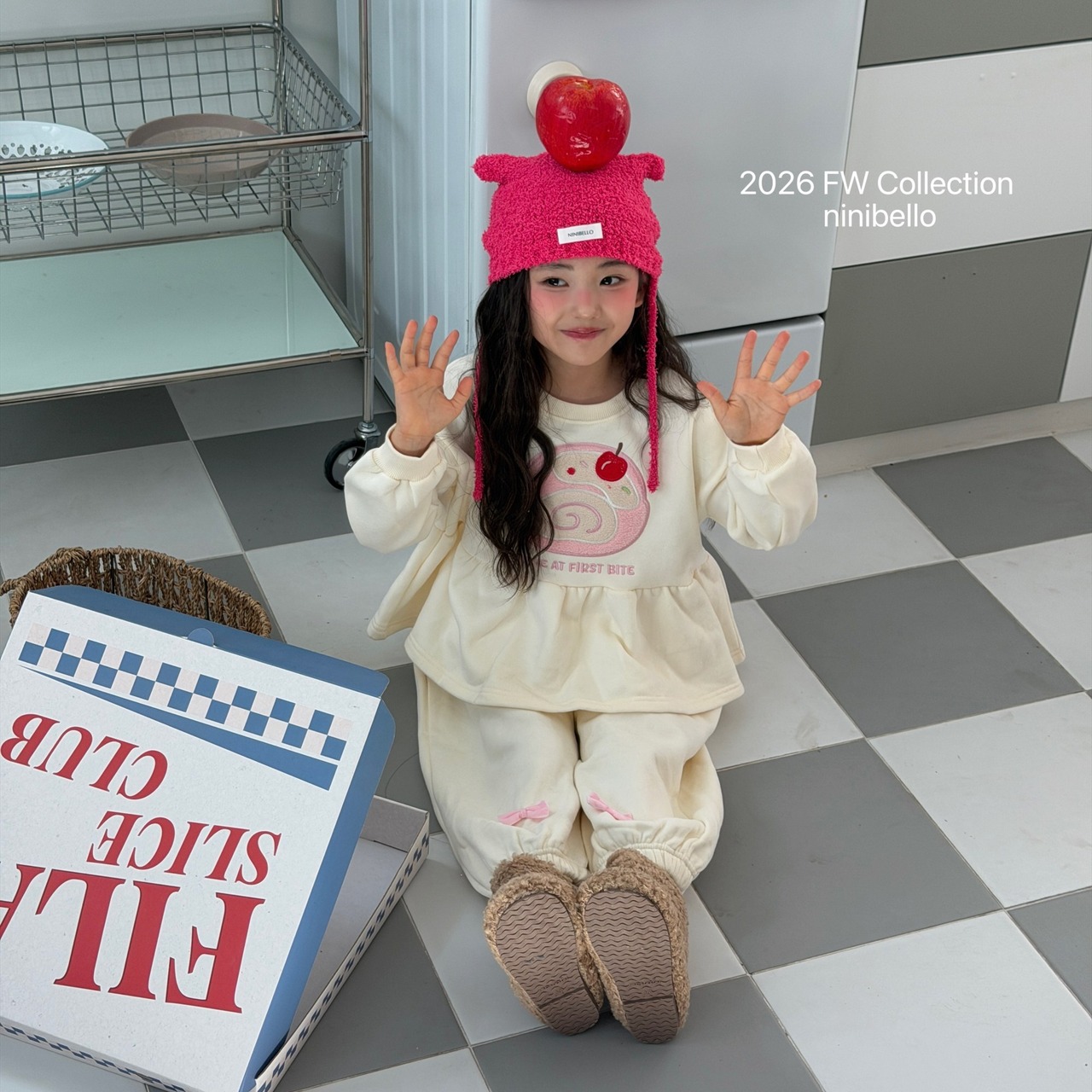ニニベロ / ninibello / もこもこビーニー / 韓国子供服 / キッズ / 26winter〖取寄〗*FREE*