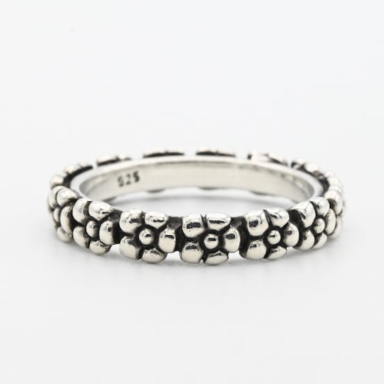 Iconic Flower Design Thin Band Ring #18.5 / Denmark