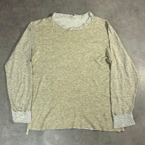 70s DUOFOLD Two Layer Fabric 霜降り 長袖Tシャツ
