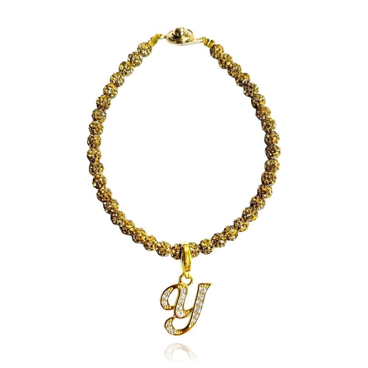 イニシャル「Y」ブレスレットゴールド | StoneJewelry