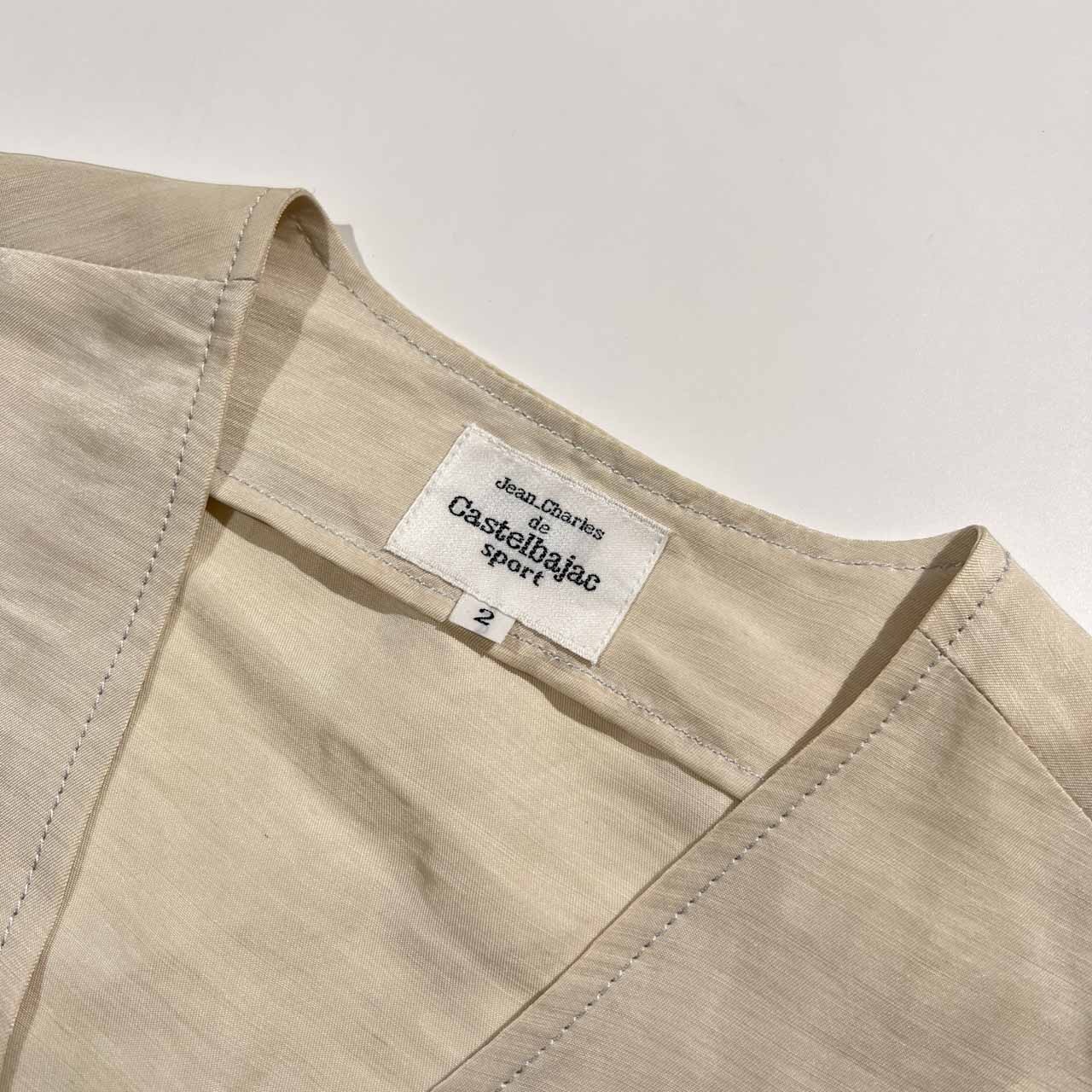 CASTELBAJAC カステルバジャック ロゴワッペン付き コットン&リネン ベスト サイズ 2