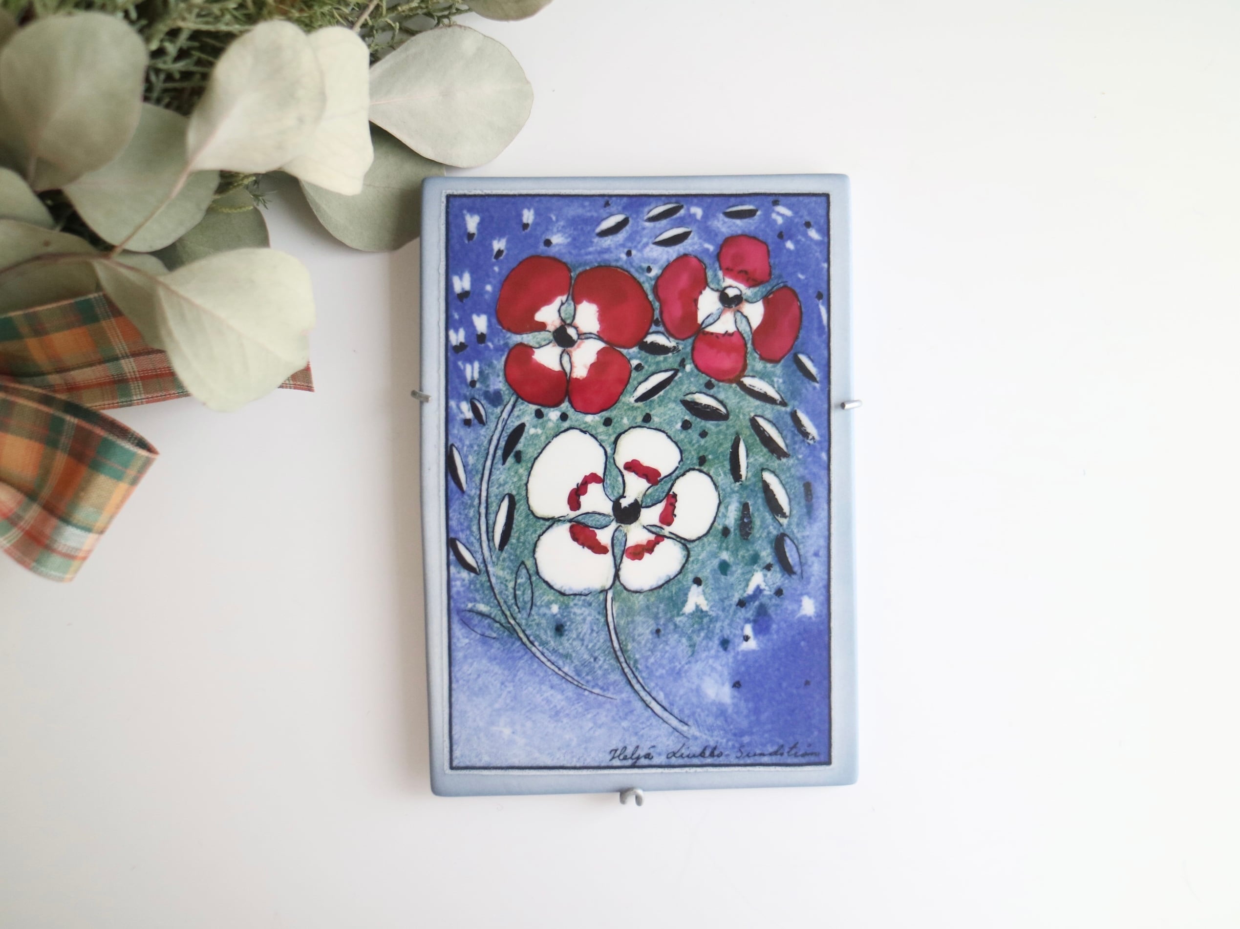 ARABIA / Helja ヘルヤ / ウォールプレート Taivaalla säkenöi No.6348