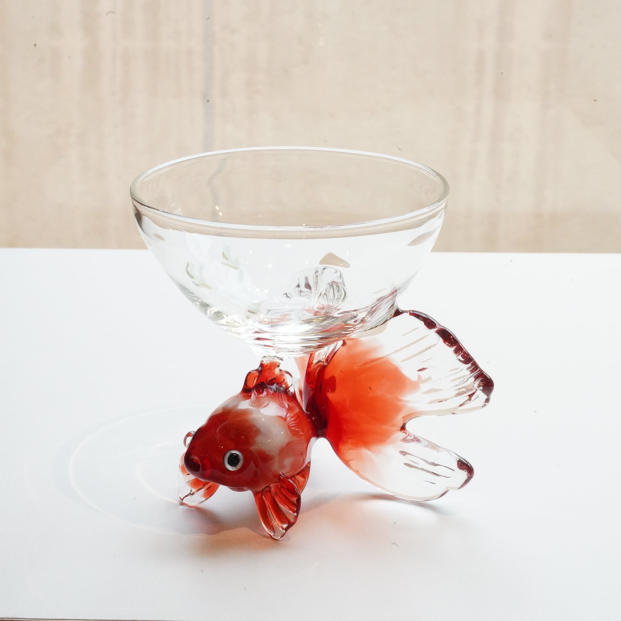 竹川久仁子】耐熱ガラス 金魚杯 C | ろにせら ギャラリーと雑貨のお店