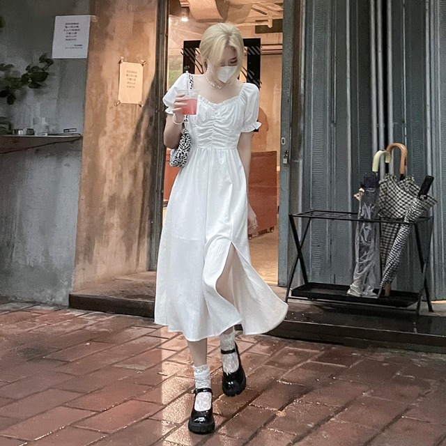 ドレス サマースタンダードウェストスカート レトロ 大人ガーリー スウィート キュート カジュアル 夏物 misskkl5038544532