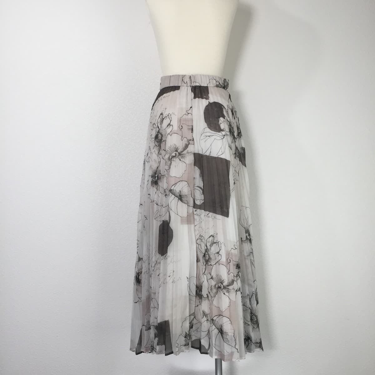 Ameri Vintage MIDI TRENCH PRINT SKIRT