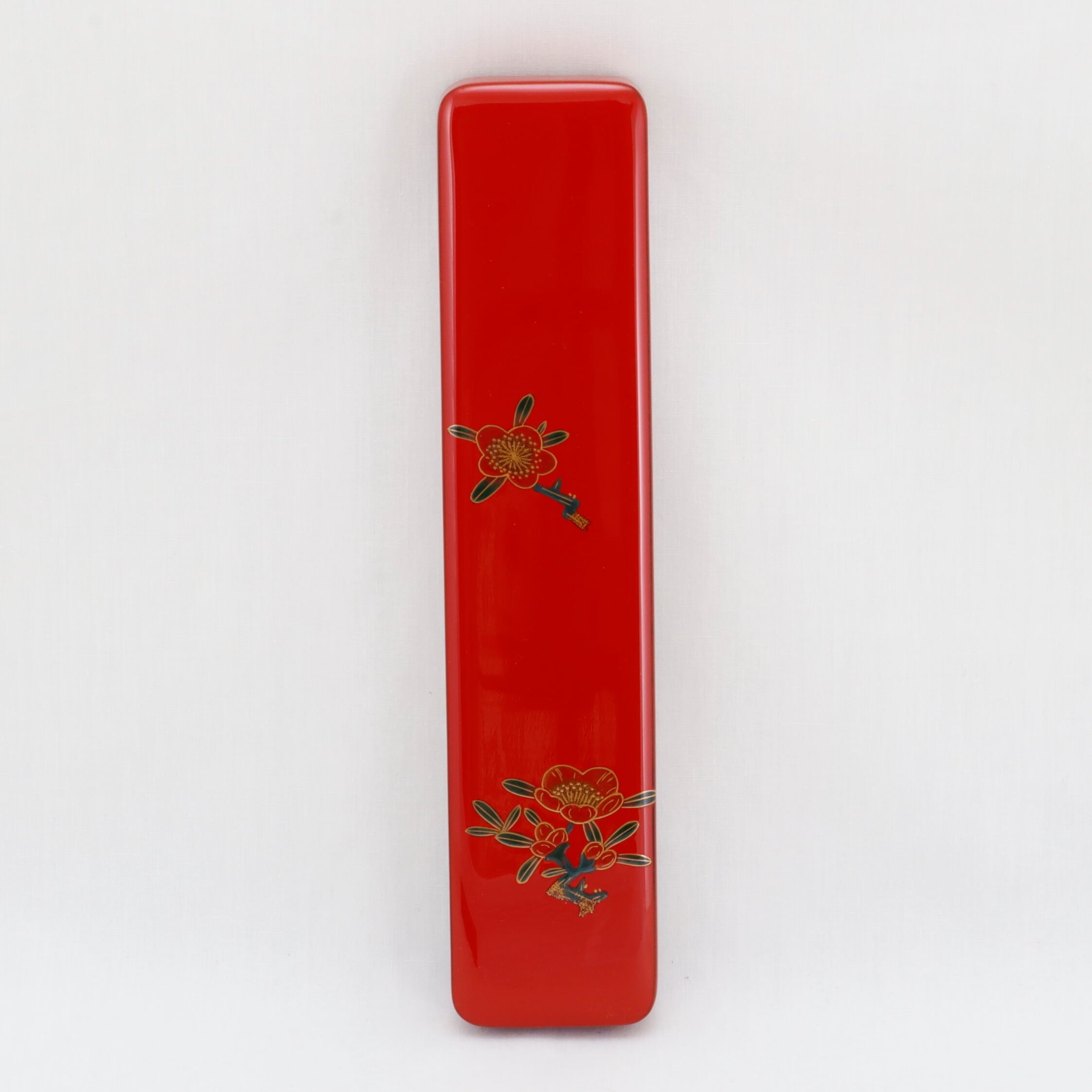 輪島塗　箸入れ　筆入れ 703-2 輪島塗 箸箱／朱塗／梅蒔絵 | 輪島塗 加藤漆器店 公式オンライン