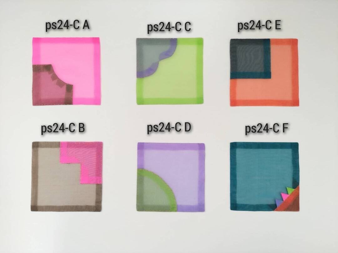 韓国 ポジャギ 手縫い 正方形 棒通しあり　100×100cm モシ 麻 韓国 ポジャギ 手縫い 正方形 棒通しあり 100×100cm モシ 麻