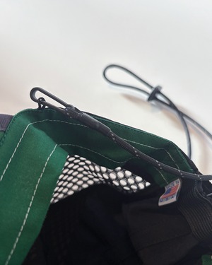 Manager In Training | Side mesh longbill 4panel cap | Black (Detachable strap)