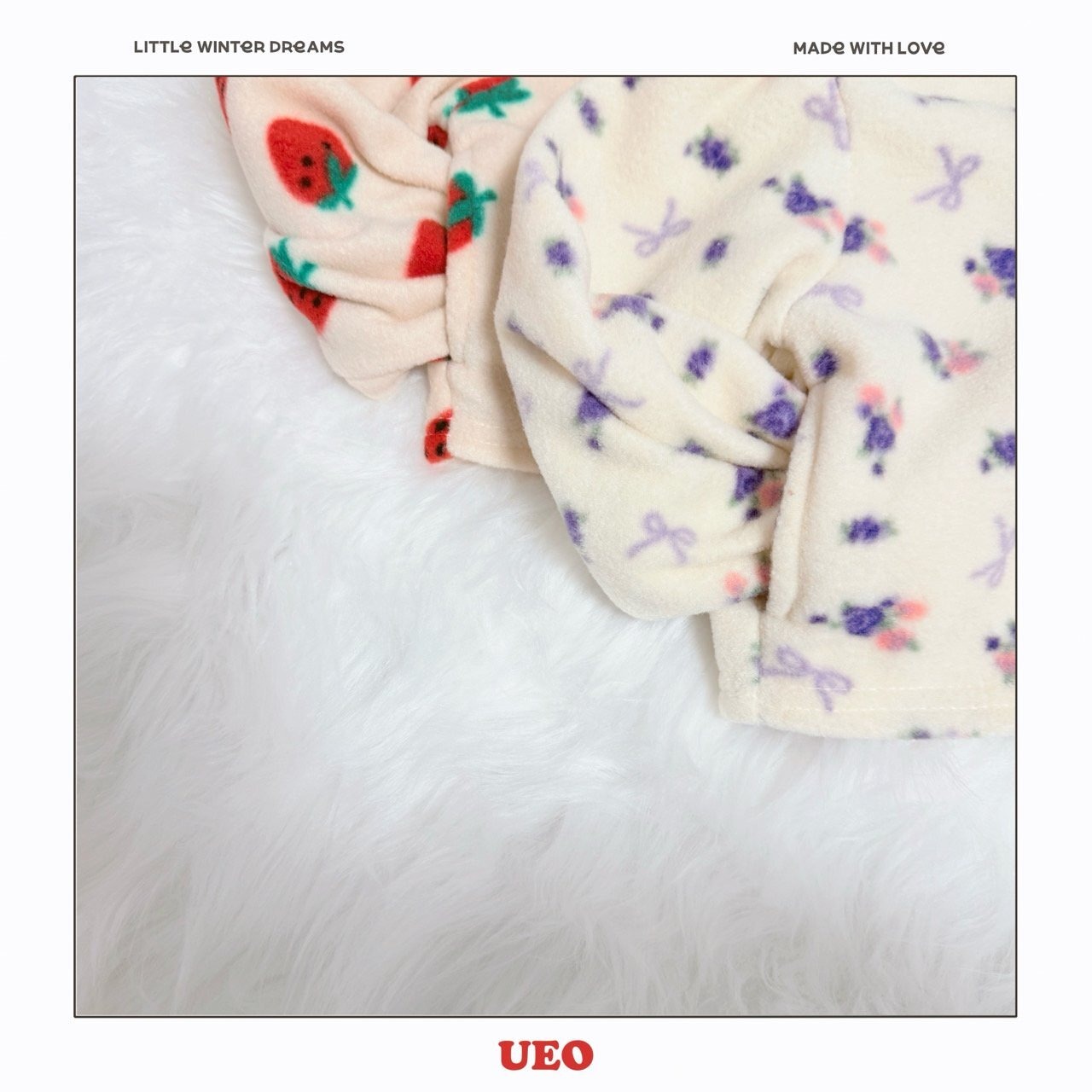 UEO［取寄］cream berry fleece jumper 26winter