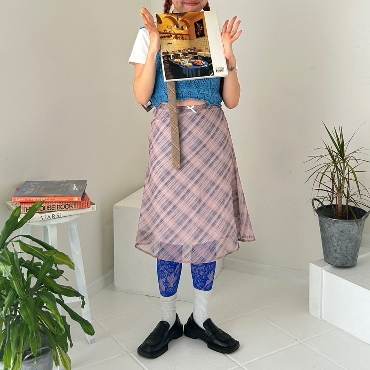 チェック柄シアースカート_LN02793 | lanan(ラナン)