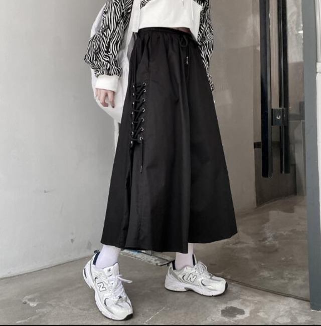 新生活 春新作 レディース ボトムス スカート ロング丈 暗黒系