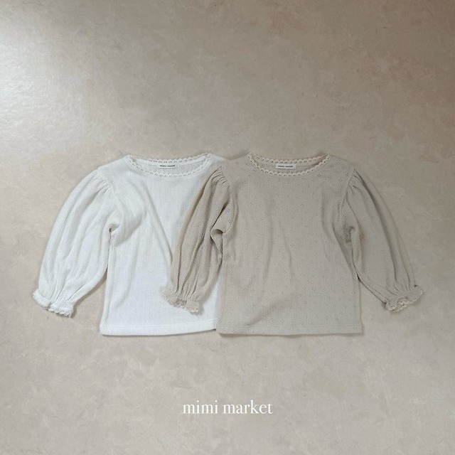 【取寄/韓国直送】mimimarket 26/AU トーションレースTシャツ｜秋服｜韓国子供服