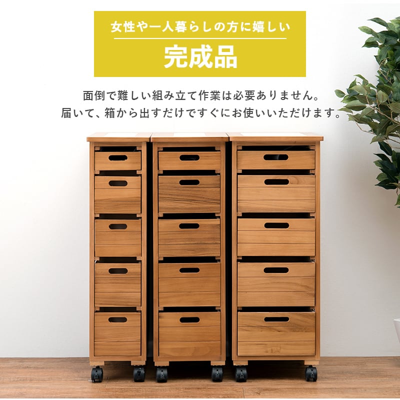 ストッカー スリムストッカー 幅25 高さ79 引き出し4段 収納ボックス
