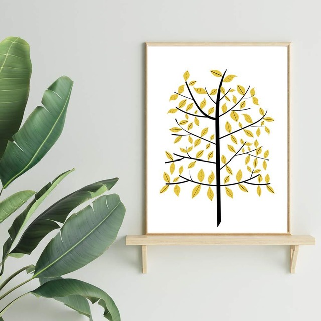 ポスター A4 北欧 木 植物 おしゃれ インテリア フレームなし (ポスターのみ) 016