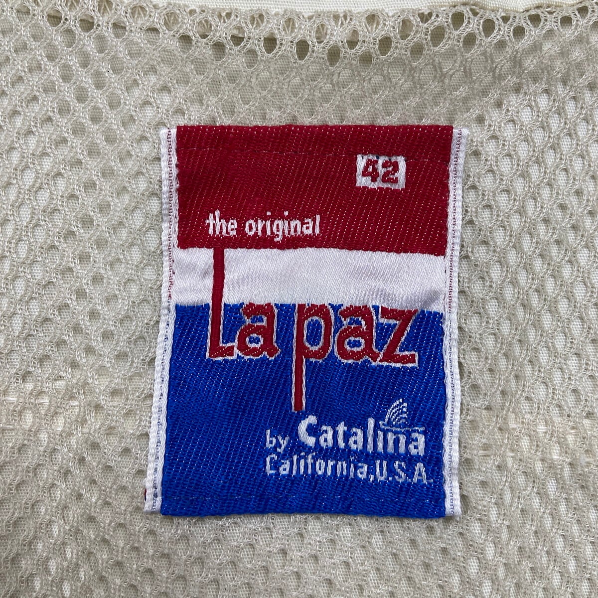 70年代 La Paz by Catalina トビウオ柄 カップショルダー ダービー
