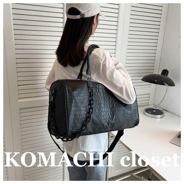 【送料無料】 型押しボストンバッグ ボストンバッグ 小旅行バッグ 大容量 韓国 レディース オルチャン ソフトレザー 防水 ジムバッグ 軽量 2wayバッグ ショルダーバッグ ハンドバッグ チェーン付き 黒 ブラック 茶色 ブラウン 白 ホワイト 緑 グリーン 黄色 イエロー ピンク カラバリ 蛍光カラー かわいい かっこいい こなれ感 デイリーユース 普段使い 大きめバッグ 流行 トレンド インスタ映え デート ショッピング 旅行 ラウンドバッグ おしゃれ お洒落 サブバッグ 大人っぽい クール