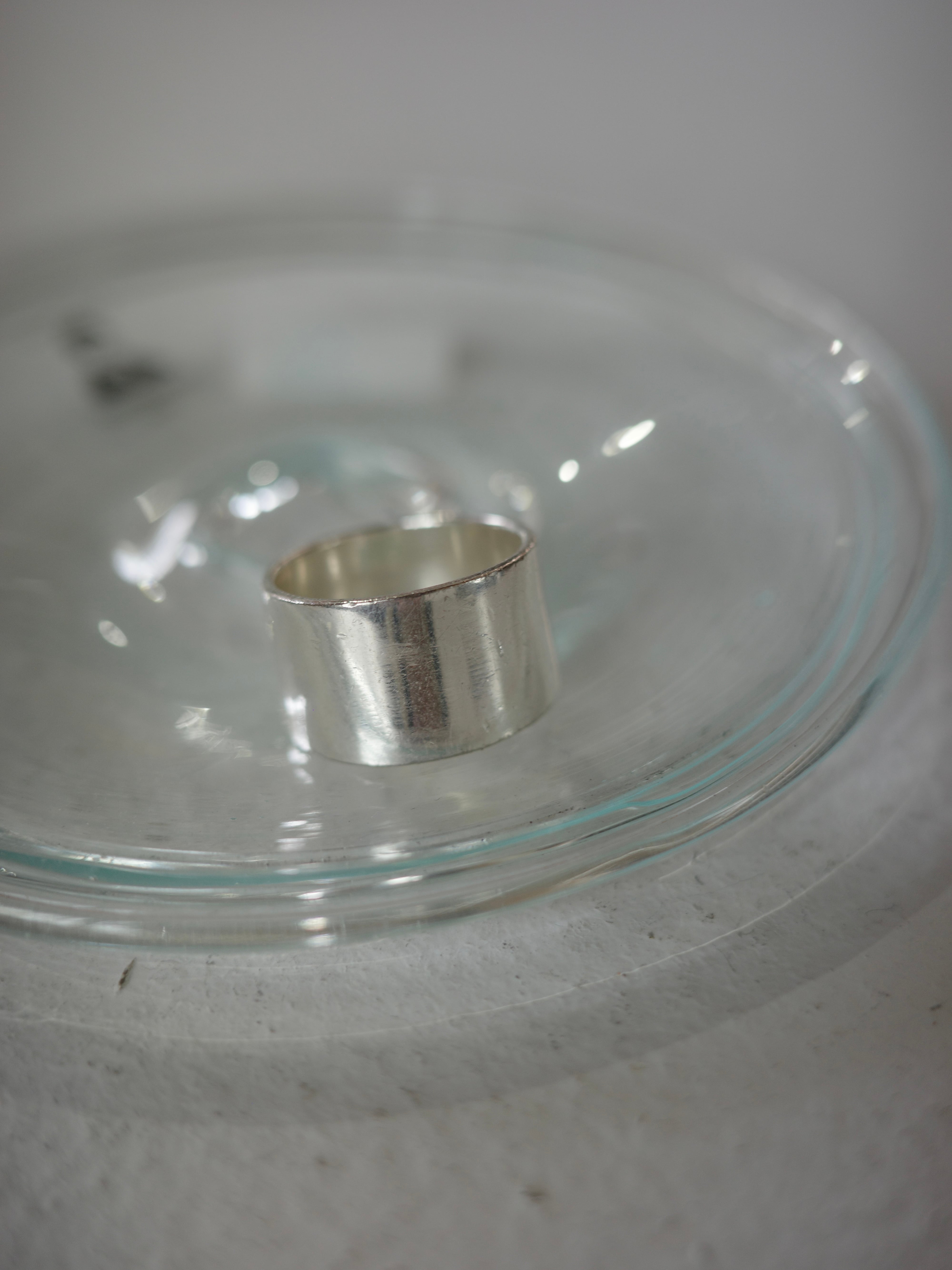 <vintage silver925>wide plain ring