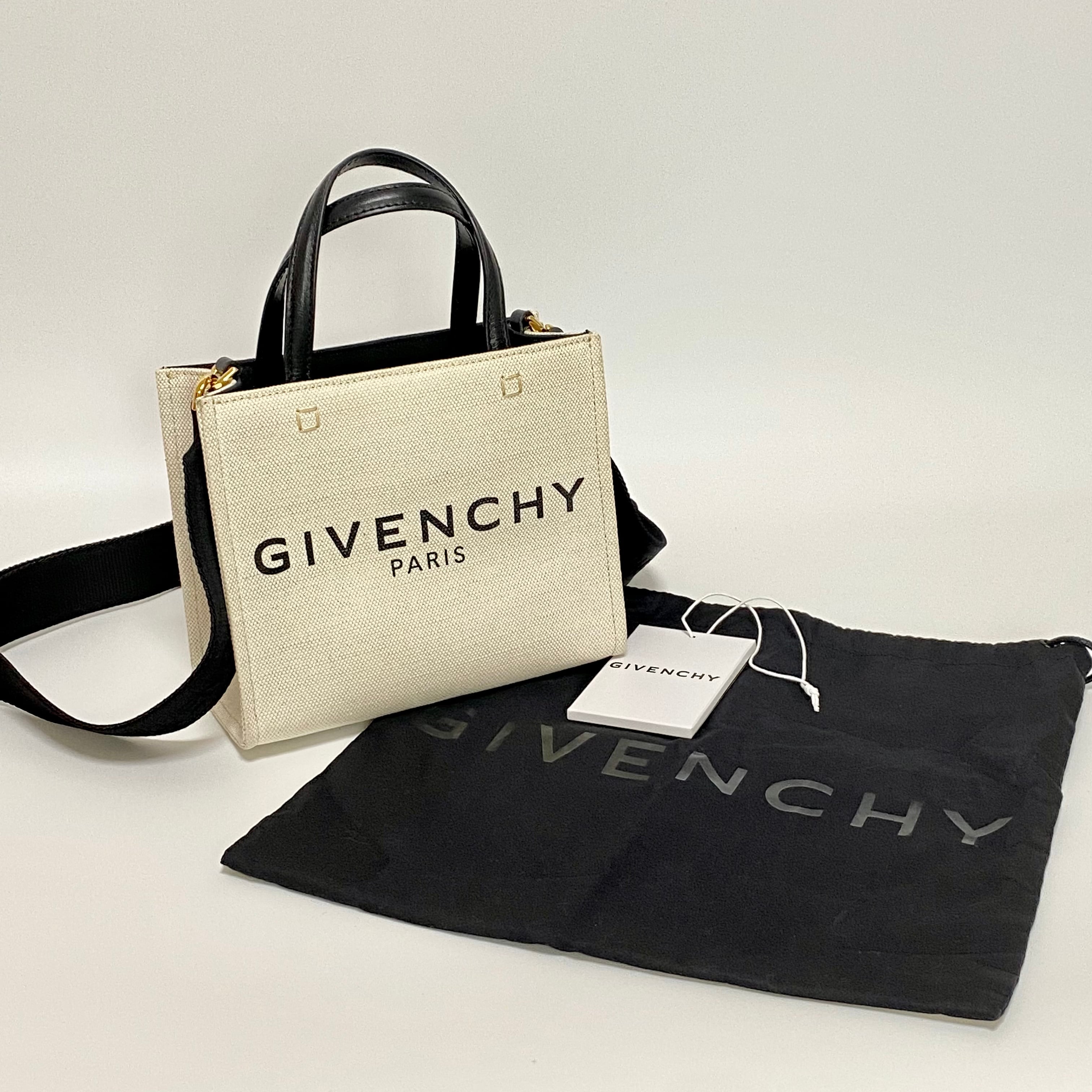 GIVENCHY ジバンシィ 2WAYバッグ ミニトートバッグ キャンバス×レザー