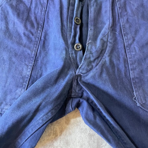 50-60s フランス軍 フレンチワーク コットン ブルー パンツ W31 詳細写真4