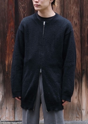 Yohji Yamamoto pour homme double zip loose knit cardigan