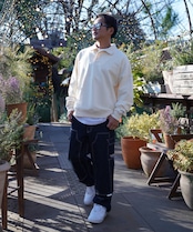 【#Re:room】LOGO EMBROIDERY SWEAT BIG POLO [REC731］