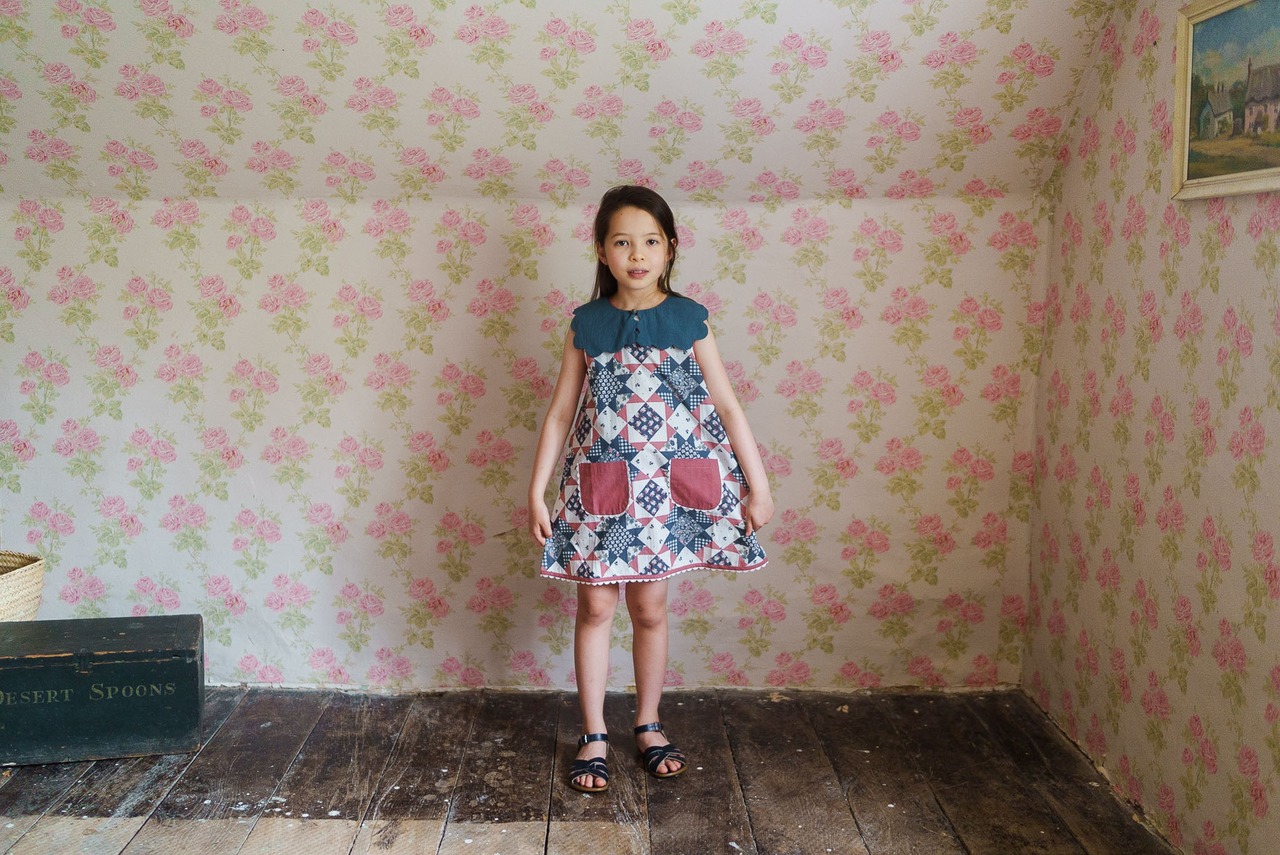 Little Cotton Clothes　Scalloped Collar - Pier Blue