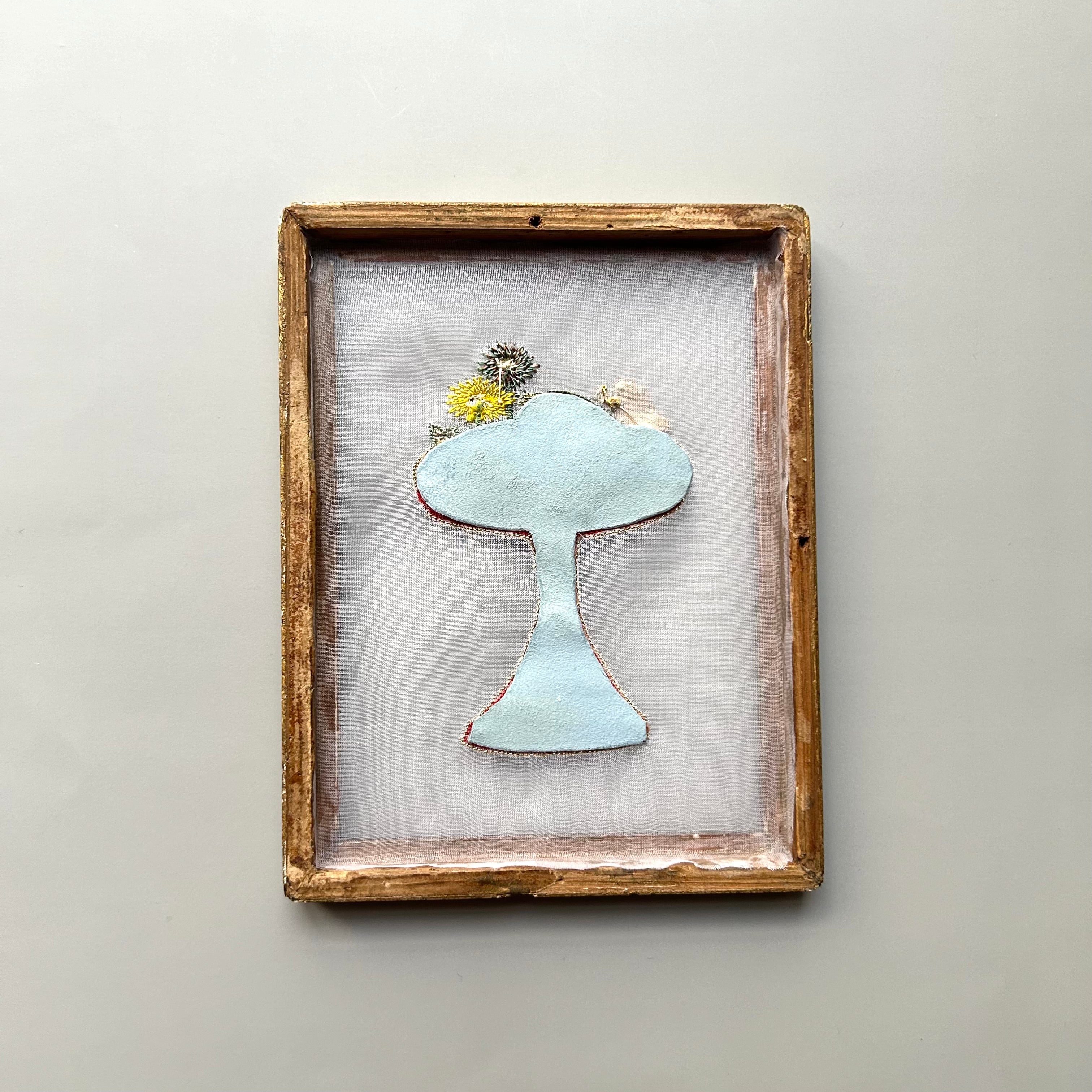 お供えものシリーズ・高杯の額入り刺繍〈中秋の名月〉 | Rika