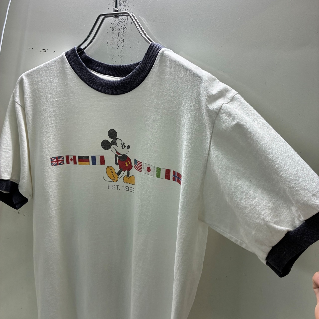 Disney ミッキーマウス　リンガーTシャツ　ディズニー