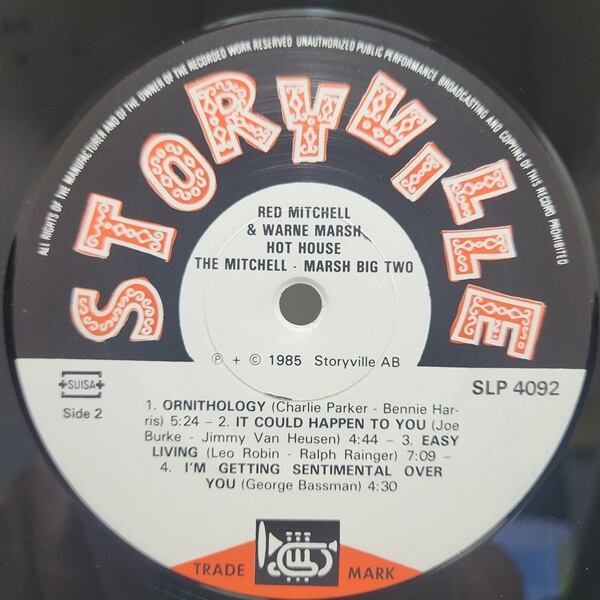Red Mitchell / The Mitchell-Marsh Big Two - Hot House [SLP 4092] - 画像4