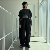 NYLON stitch cropped PO/black