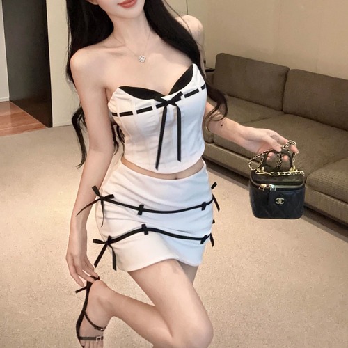 【2点セット】リボンデザインセットアップ ・11302