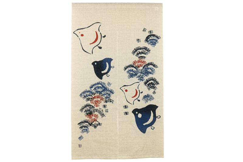 のれん　バショウがら 楽天市場】のれん 家紋 歴史 武将 丸に梶之葉 85cm幅 150cm丈