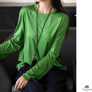 シンプル 長袖Tシャツ M 4col 250352