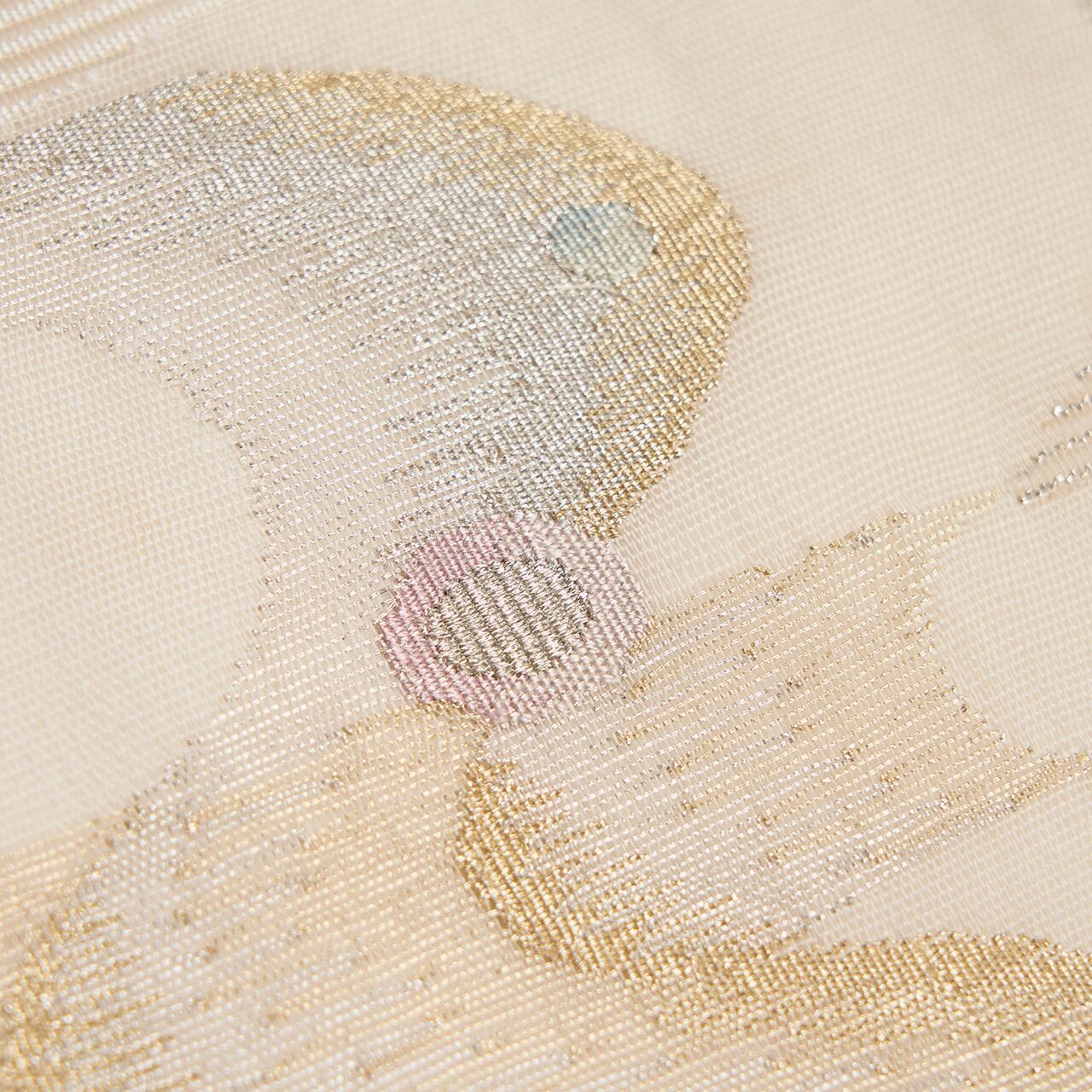よろけ縞に幾何学模様 すくい織 絽綴れ夏袋帯【未着用品】 | かわの屋