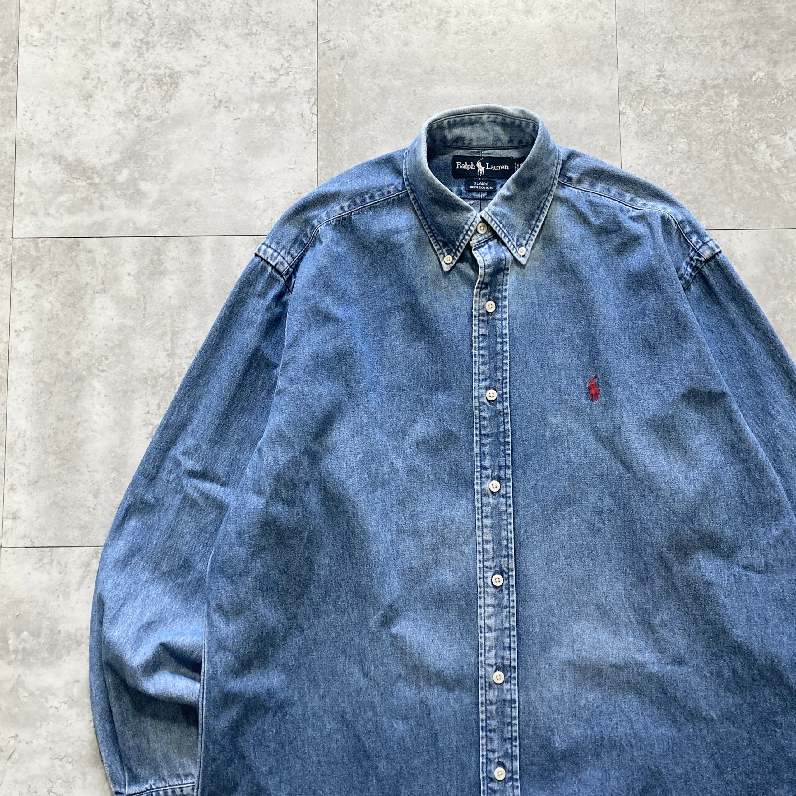 Size.M】RALPH LAUREN ラルフローレン ワンポイント ロゴ刺繍 デニム