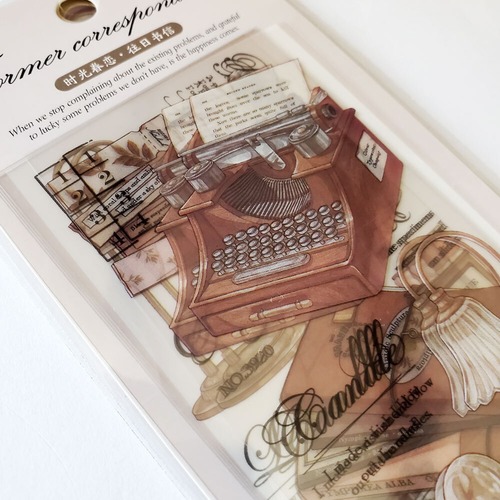 【海外製品】PETシートシールA-602　文書タイプライター