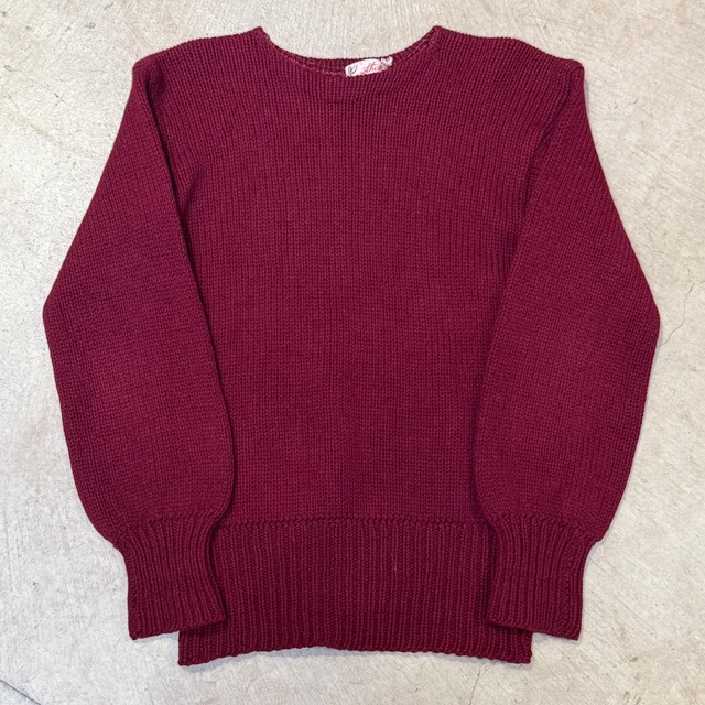 1950'S WOOL BURGUNDY SWEATER