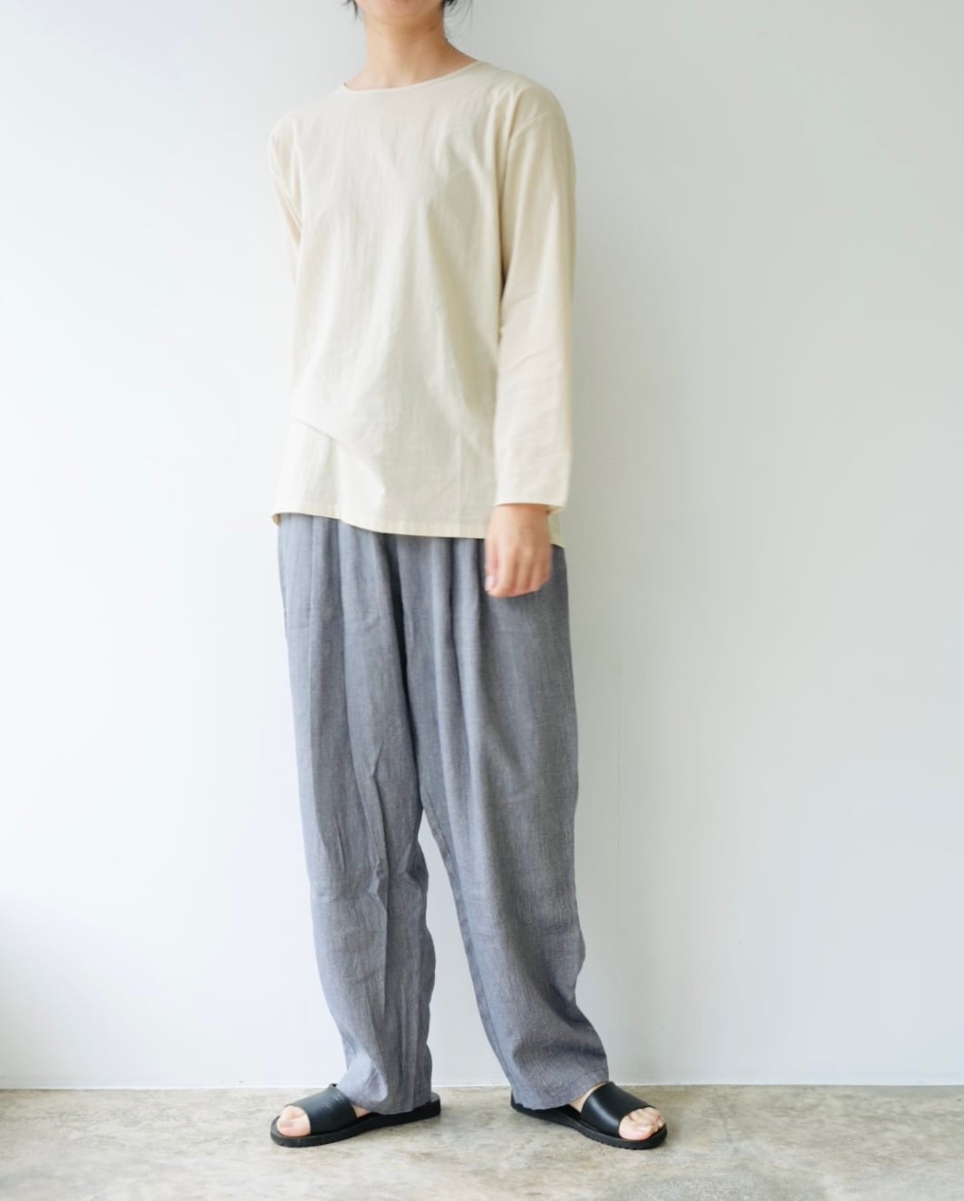 evameva リネンワシタックパンツ | Vie