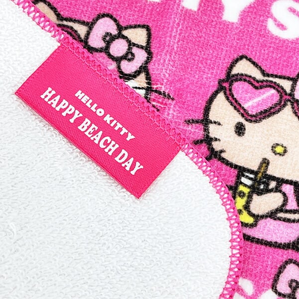 サンリオ ハローキティ 日焼け キティ 刺繍ハンドタオル ジュース