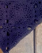 Crocheted Floral Babushka Scarf