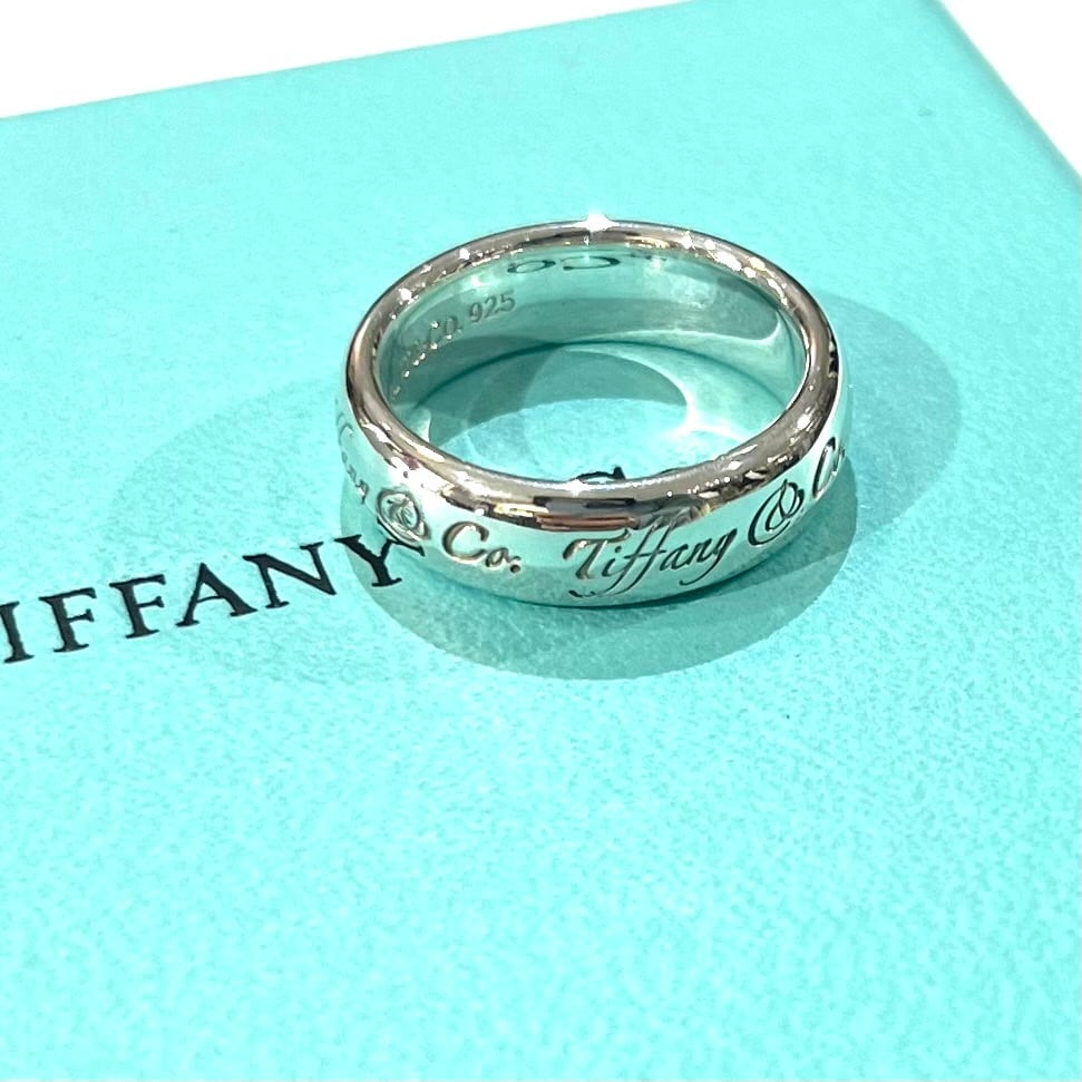 希少【TIFFANY&CO】2324 Notesメッセージリング 13号指輪 シルバー925