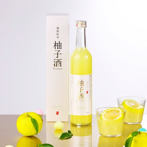 越路吹雪 柚子酒 プレミアム 新潟清酒仕込み 500ml 新潟 高野酒造