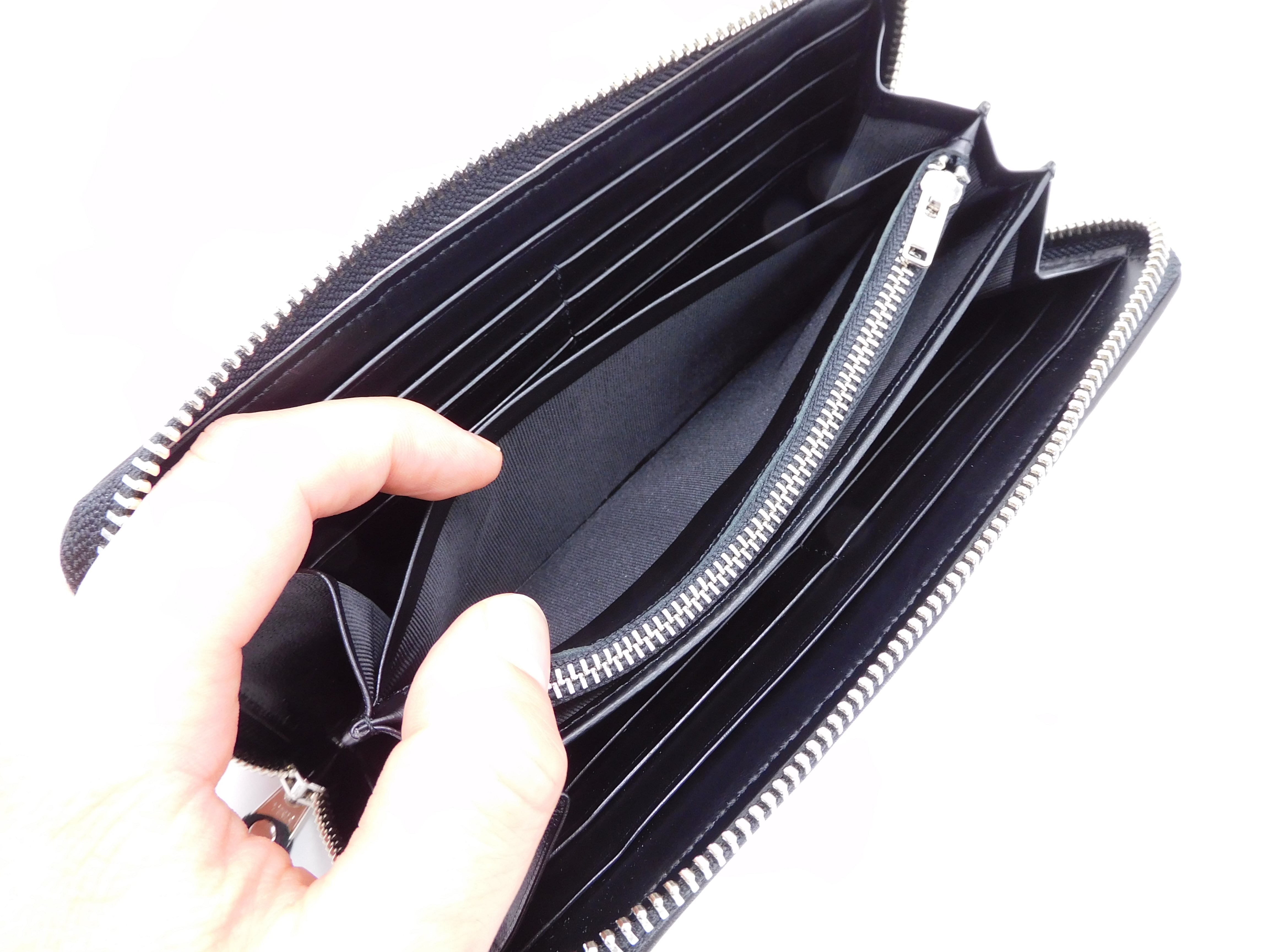 パッチワーク印傳 ラウンド長財布 モノトーン | 浅草前川印傳｜公式