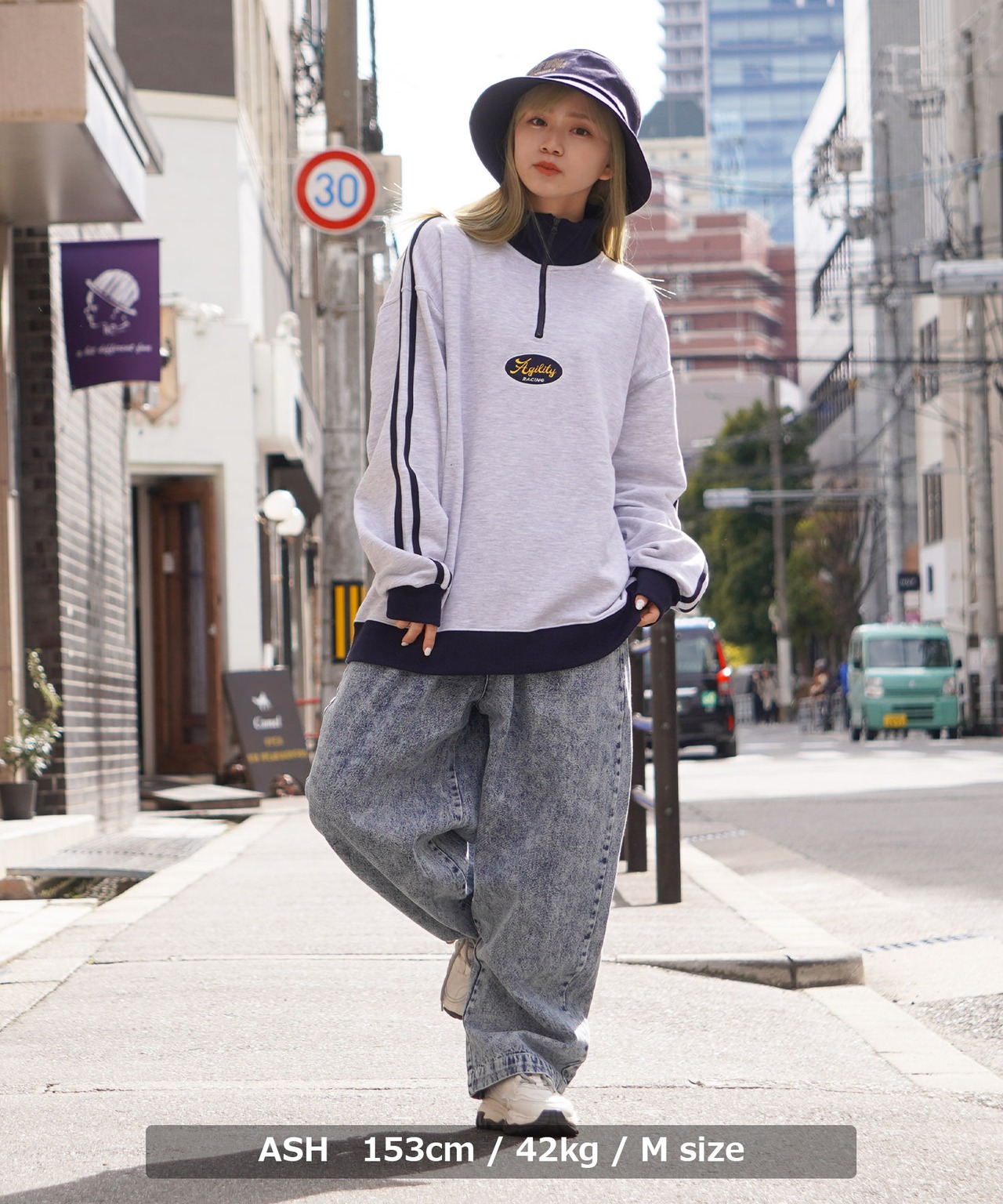 \SALE/◆ワンポイントロゴ ハーフジップ◆sb-t1161032q