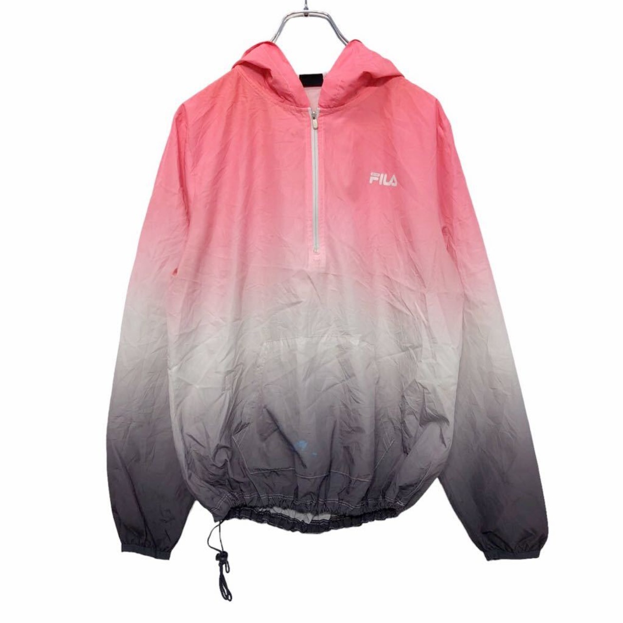 FILA マウンテン パーカー M ピンク ホワイト グレー フィラ ハーフ 