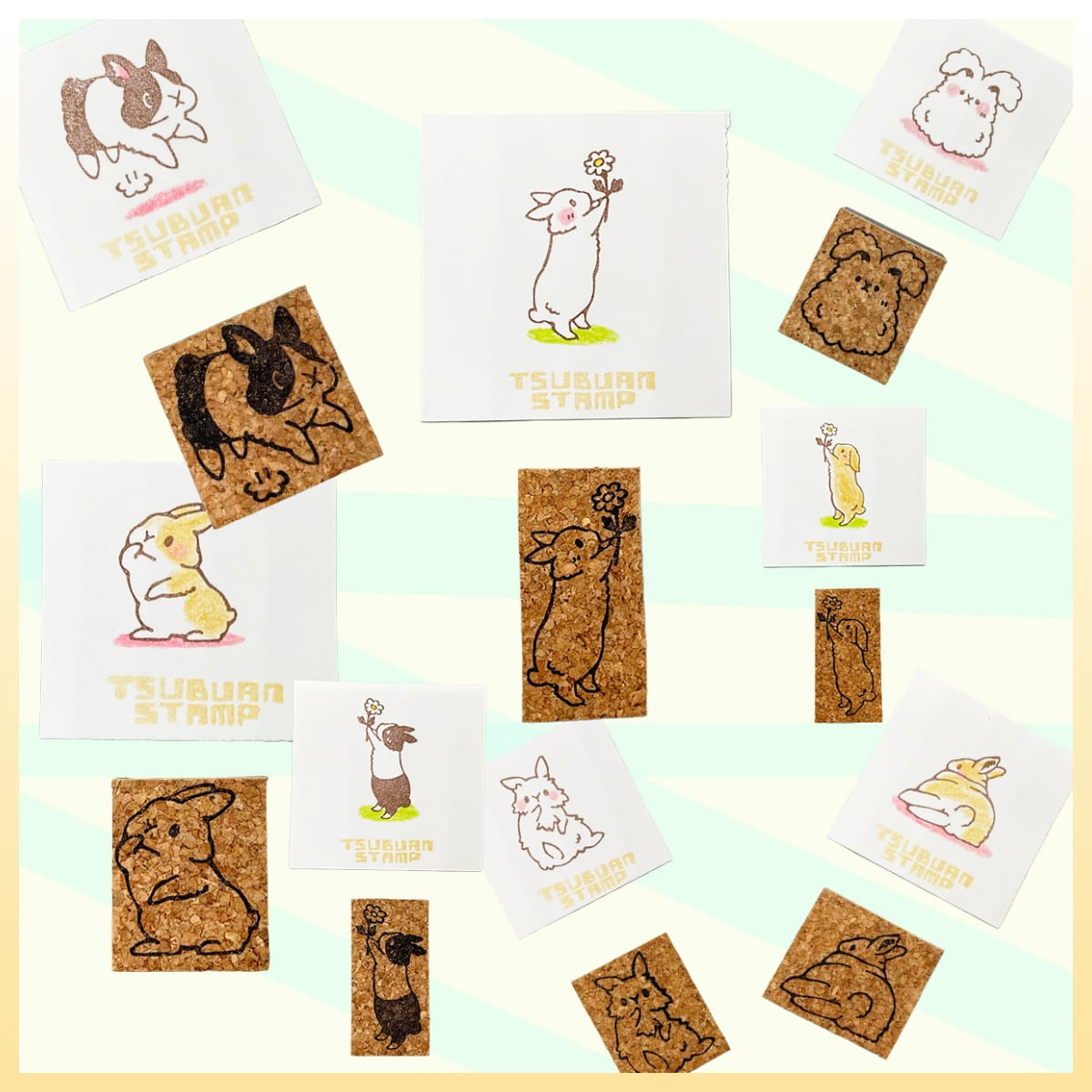 TSUBUAN STAMP 消しゴムはんこ700 スタンプ うさぎ