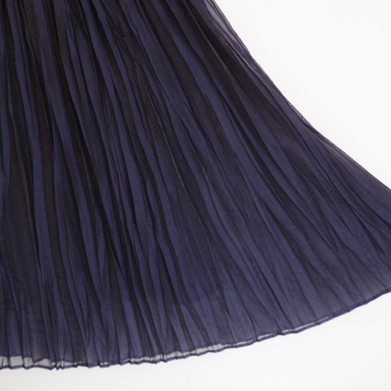 SIWALY  Sheer Rough Pleats Skirt