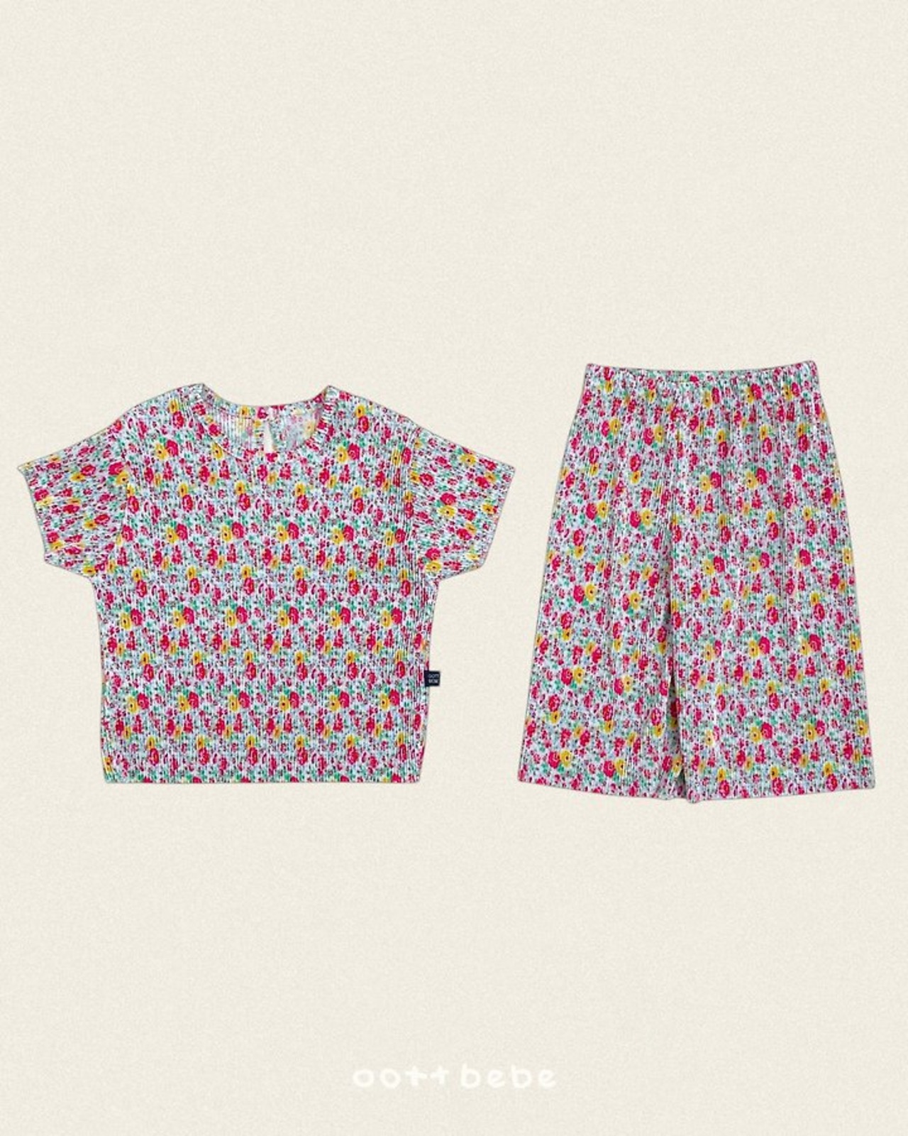 [oottbebe] Flower Petal Pleated Set / [오뜨베베] 꽃송이플리츠상하복