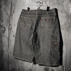 Dickies ブラックデニムショーツ　極太　W35 ディッキーズ　ジョーツ
